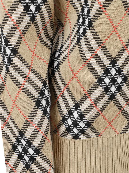 25FW 버버리 체크 울 가디건 8110579 C1309 Neutrals - BURBERRY