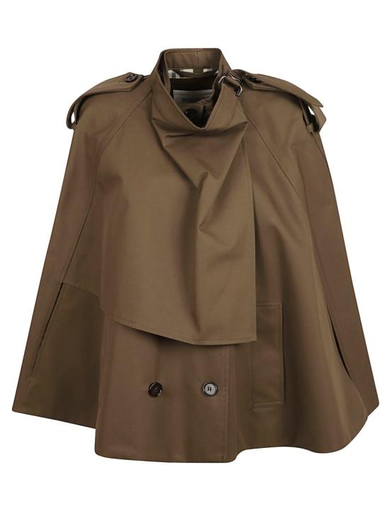 25FW 버버리 본딩 코튼 트렌치 케이프 8113209 C1764 Brown