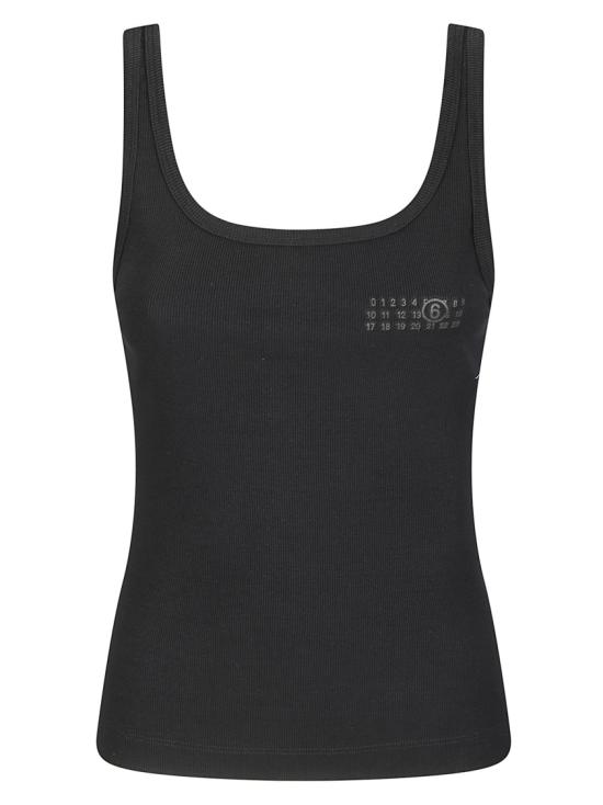 25SS MM6 메종마르지엘라 민소매 티셔츠 S52NL0070M20054 Black