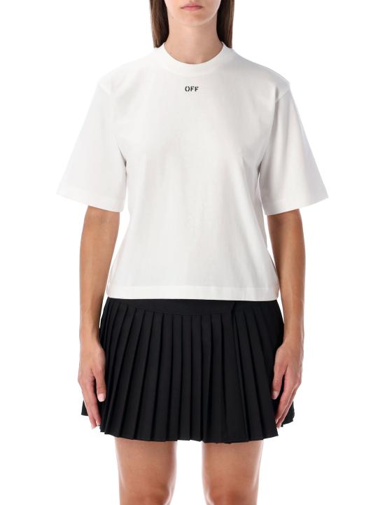 25FW 오프화이트 반팔 티셔츠 OWAA124F25JER001 0110 Bianco