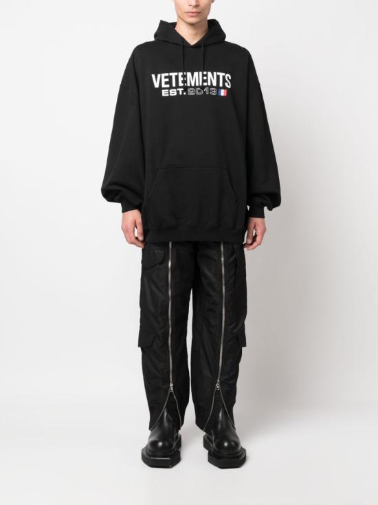  베트멍 후드 티셔츠 UE54HD100B BLACK Black - VETEMENTS
