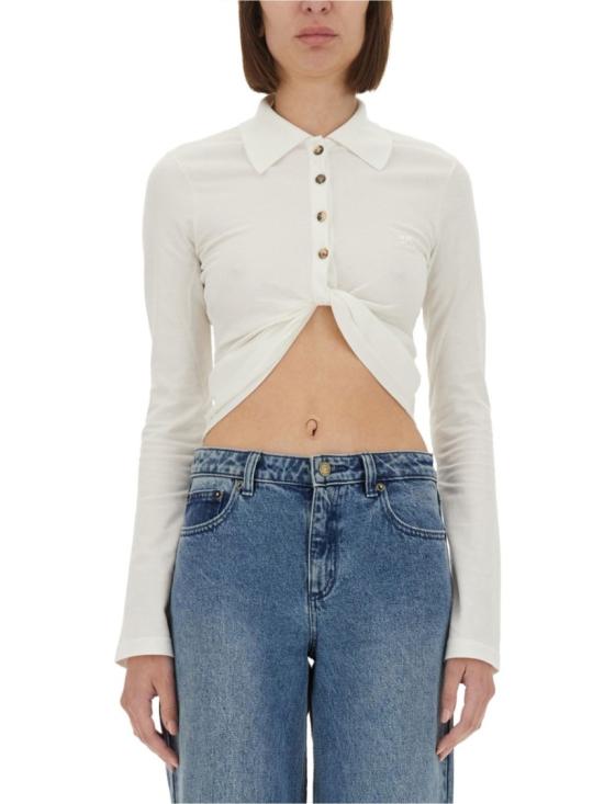  쿠레쥬 긴팔 티셔츠 225JPO048 JS01930001 White