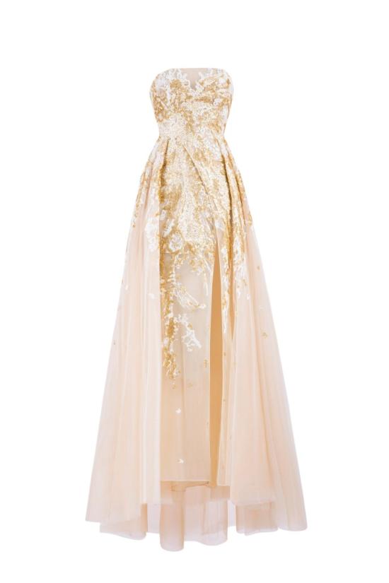  사이드 코베이시 롱 원피스 자수 드레스