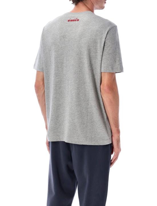 25FW 디아도라 헤리티지 반팔 티셔츠 502 182242 D0541 HIGH RISE MELANGE - DIADORA HERITAGE