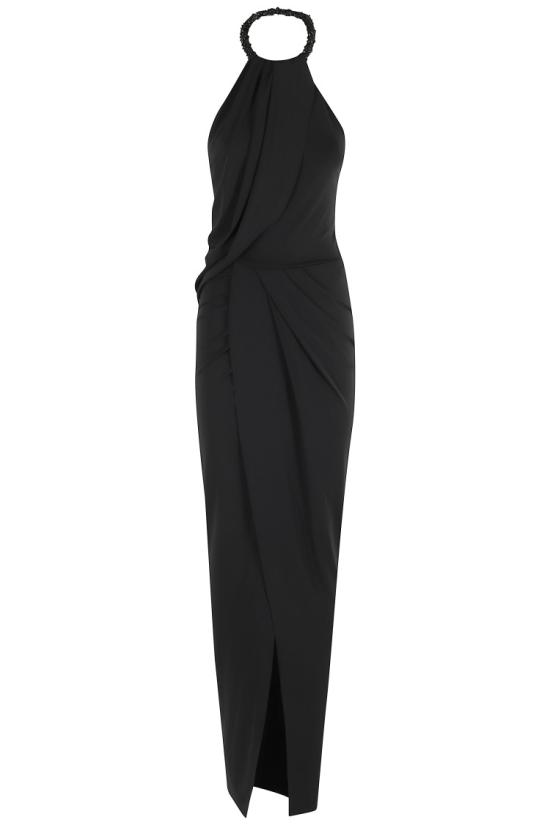 25FW 아멘쿠튀르 롱 원피스 AMW25504 097 Black