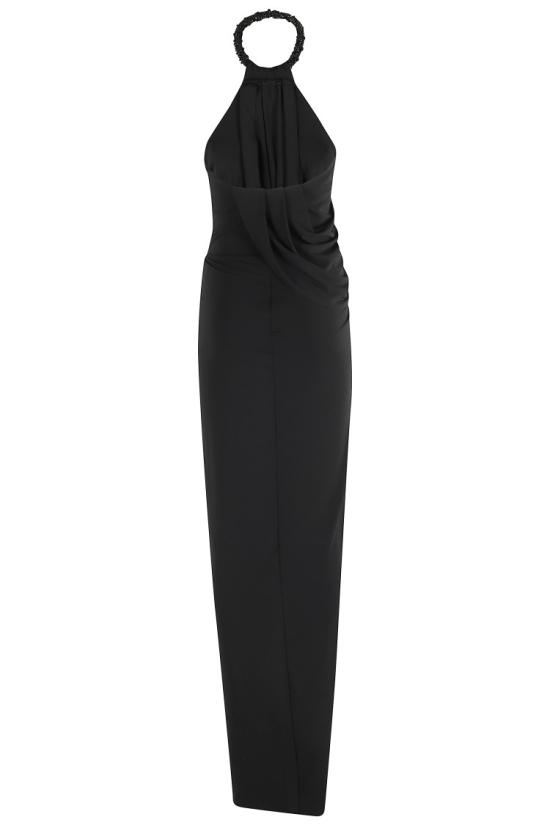 25FW 아멘쿠튀르 롱 원피스 AMW25504 097 Black - AMEN COUTURE