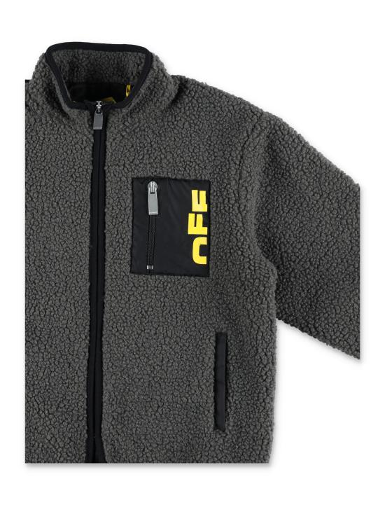 25FW [키즈] 오프화이트 캐주얼 자켓 OBEA023F25FAB001 0718 Grigio - OFF WHITE