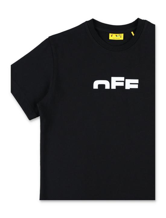 25FW [키즈] 오프화이트 티셔츠 OBAA002F25JER002 1001 Nero - OFF WHITE