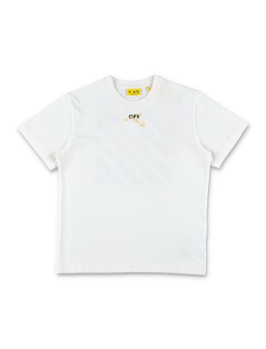 25FW [키즈] 오프화이트 티셔츠 OBAA002F25JER00A 0118 Bianco