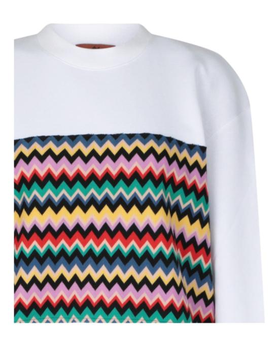  엠 미쏘니 긴팔 티셔츠 S23UW05 BJ00MT SM9KK 92051 XL White - M MISSONI