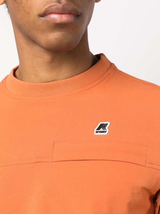  까웨 긴팔 티셔츠 K81248W IMPERTYWD7 Orange - K-WAY