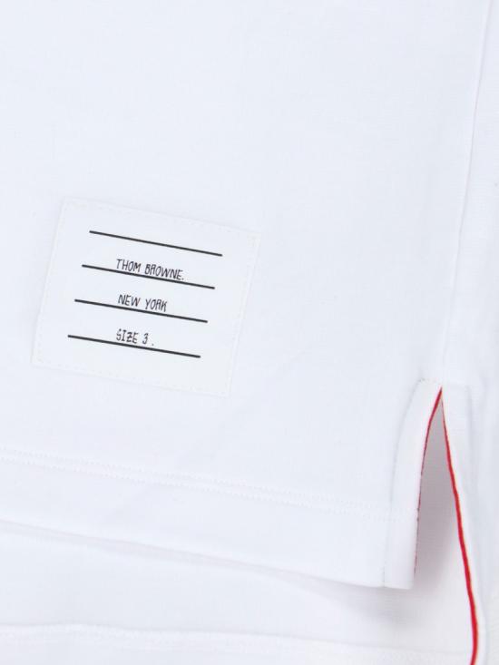 25SS 톰브라운 반팔 티셔츠 MJS246A 07323100 White - THOM BROWNE