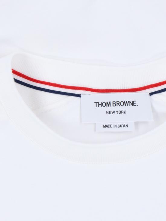 25SS 톰브라운 반팔 티셔츠 MJS246A 07323100 White - THOM BROWNE