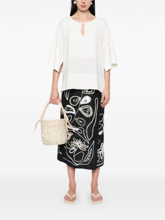 25SS 알베르토비아니 블라우스 MM895 AC0028100 Ivory - ALBERTO BIANI