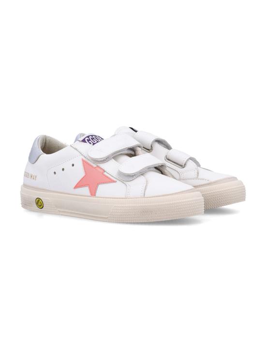 25FW [키즈] 골든구스 스니커즈 F00198F007444 12269 WHITE SALMON PINK SILVER - GOLDEN GOOSE
