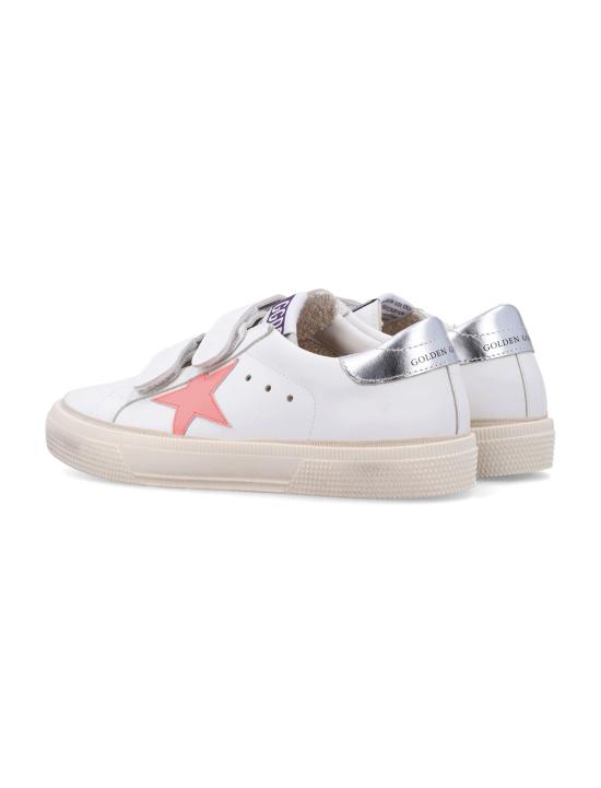 25FW [키즈] 골든구스 스니커즈 F00198F007444 12269 WHITE SALMON PINK SILVER - GOLDEN GOOSE