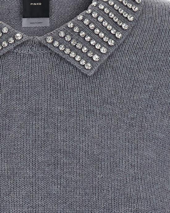 25FW 핑코 폴로 티셔츠 7717144 Grey - PINKO