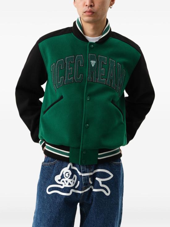 25FW 아이스크림 봄버 자켓 IC25302 GREEN BLACK Green - ICECREAM