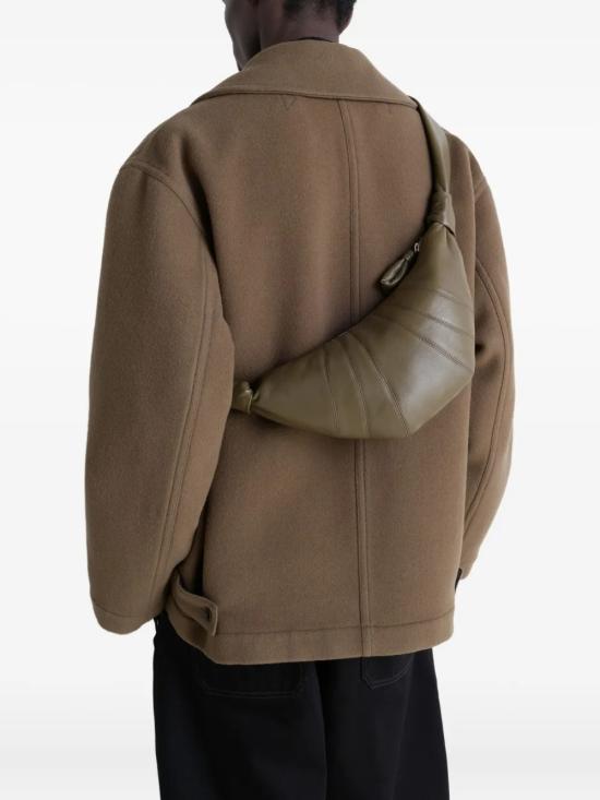 25FW 르메르 크루아상 레더 숄더백 BG0003 LL095 GR678 Dark khaki - LEMAIRE