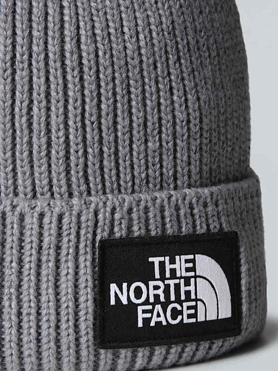 25FW 노스페이스 TNF 로고 박스 커프드 비니  NF0A8CHE DYY1 Grey - NORTH FACE