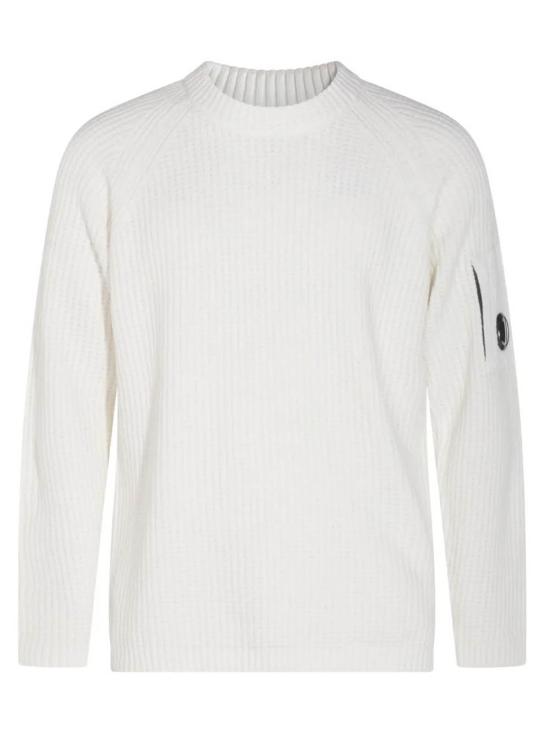 25FW 씨피 컴퍼니 코튼 셔닐 크루넥 스웨터 19CMKN023A 005558G 103 White