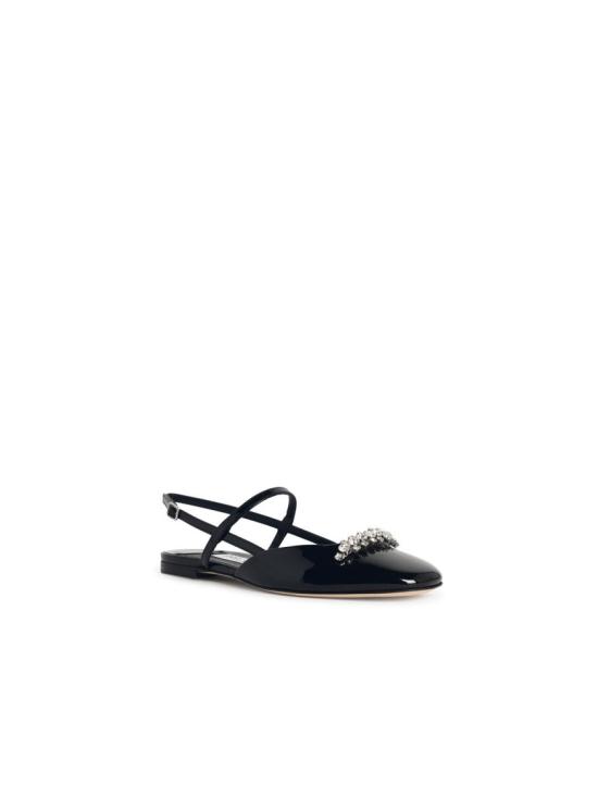 25FW 지미추 플랫 슈즈 BELINDA SB FLAT PAT BLACK - JIMMY CHOO