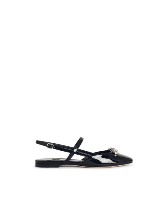 25FW 지미추 플랫 슈즈 BELINDA SB FLAT PAT BLACK