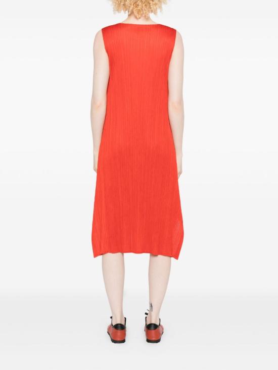 25FW 플리츠플리즈 롱 원피스 PP58JH116 25 Red - PLEATS PLEASE