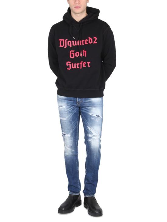  디스퀘어드2 후드 티셔츠 S74GU0678 S25516900 Black - DSQUARED2