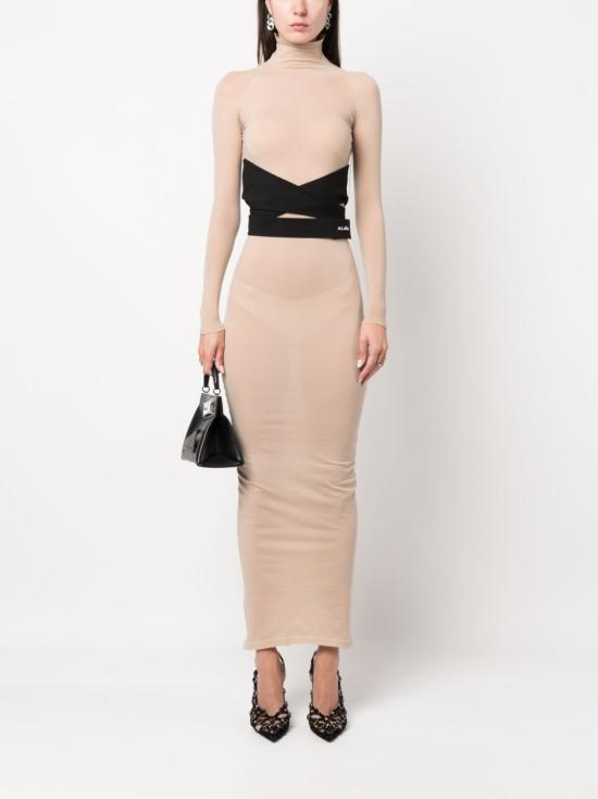  알라이아 롱 원피스 AA9R23844M827 178 Beige - ALAIA