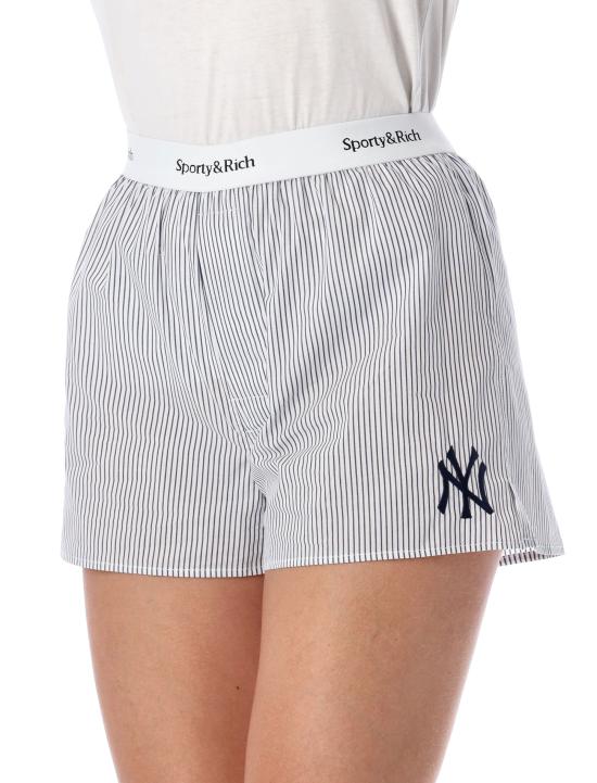 25FW 스포티앤리치 숏팬츠 SH004623631ST09 3918 NAVY STRIPED - SPORTY & RICH