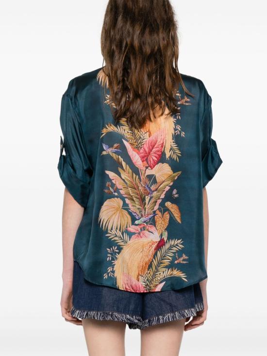 25FW 짐머만 셔츠 3573TSS253 DBPFL Blue - ZIMMERMANN