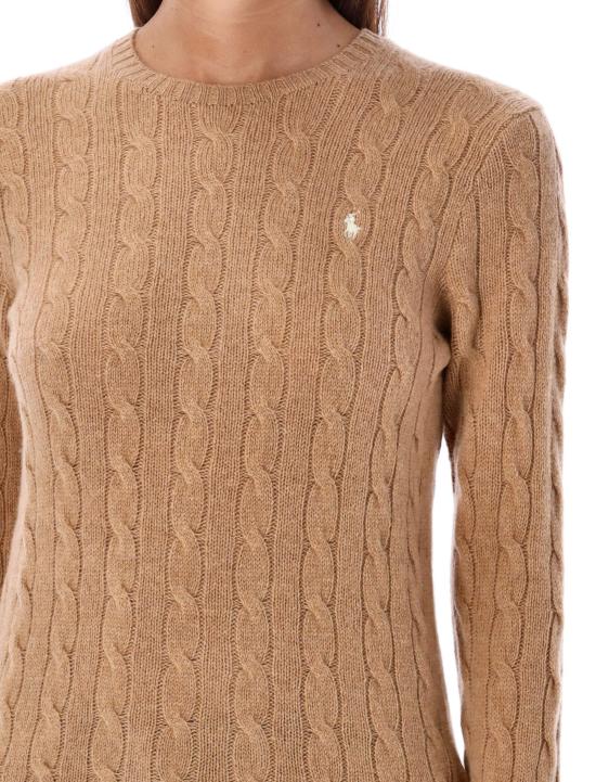 26FW 폴로 랄프로렌 폴로 자수 케이블 니트 스웨터 211971865 002 COLLECTION CAMEL - POLO RALPH LAUREN
