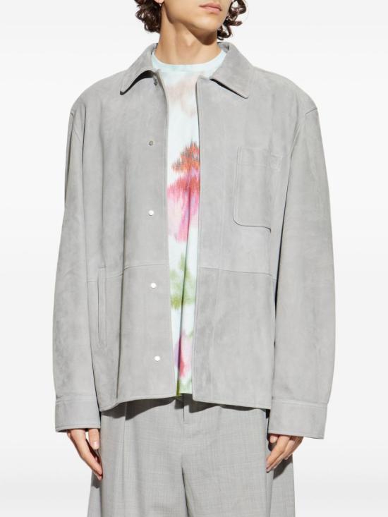 25FW 로에베 가죽 자켓 H526Y31 L481130 Light Grey - LOEWE