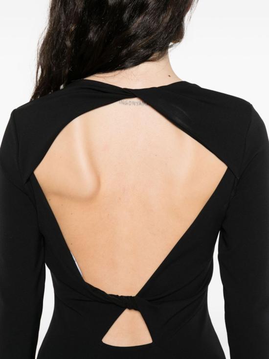 25FW 엠포리오 아르마니 롱 원피스 EW002000 AF16065UC001 Black - EMPORIO ARMANI