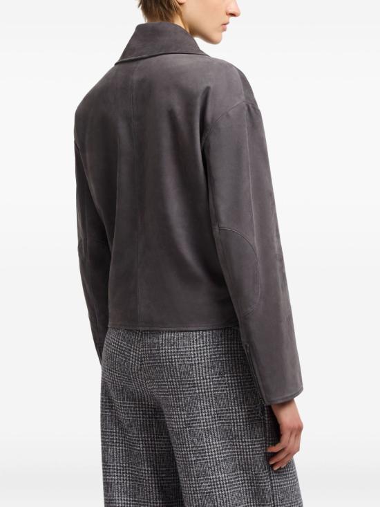 25FW 엠포리오 아르마니 가죽 자켓 EW002158 AF18877U8082 Grey - EMPORIO ARMANI