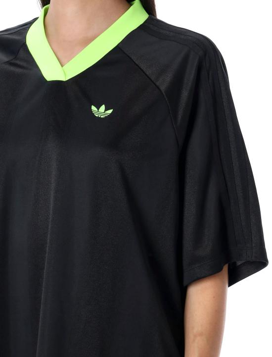 25FW 아디다스 아디컬러 사커 자카드 오버사이즈 드레스 KB8152 BLACK FLUO - ADIDAS