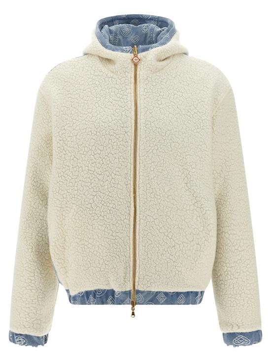 25FW 카사블랑카 숏패딩 MAW25JTP42901BLEACHEDMONOGRAMDENI - CASABLANCA