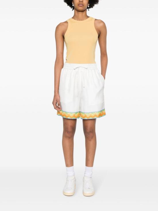  카사블랑카 숏팬츠 MS24TR01204 AFROCUBISM White - CASABLANCA