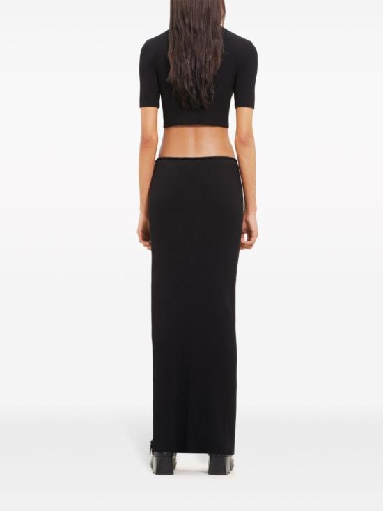  쿠레쥬 미디 스커트 124MJU145FI0001 9999 BLACK - COURREGES