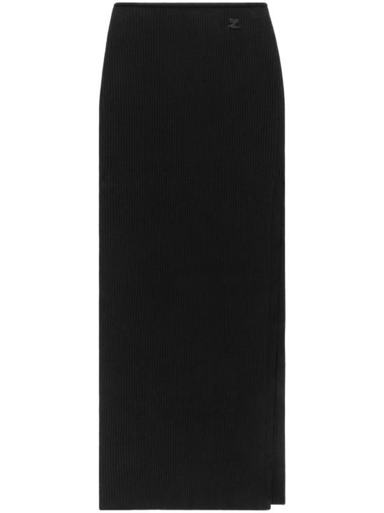 쿠레쥬 미디 스커트 124MJU145FI0001 9999 BLACK
