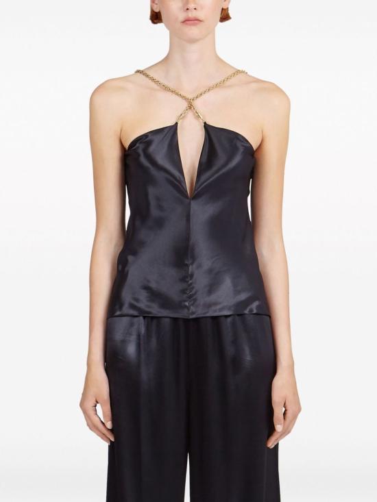  살바토레 페라가모 민소매 티셔츠 13C687 770572006 Black - SALVATORE FERRAGAMO