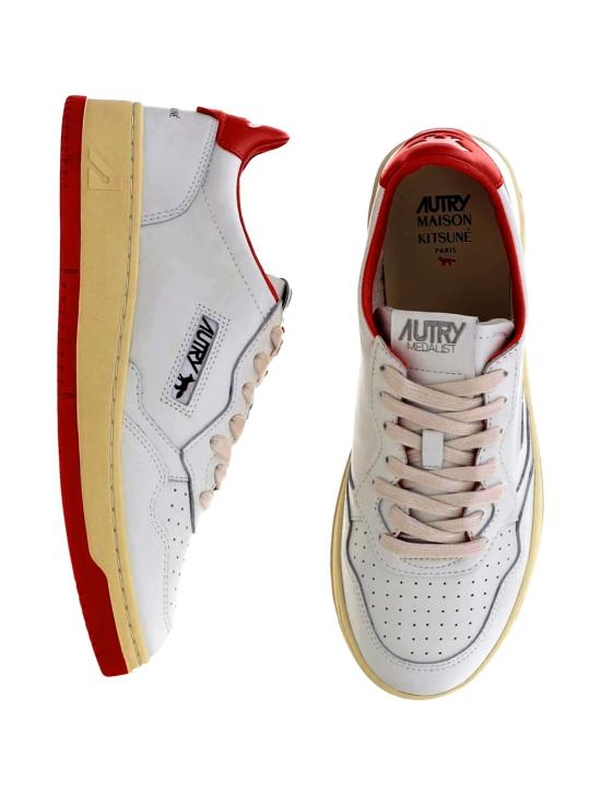 25FW 오트리 X 메종키츠네 스니커즈 AULM MK02 Red - AUTRY X MAISON KITSUNE
