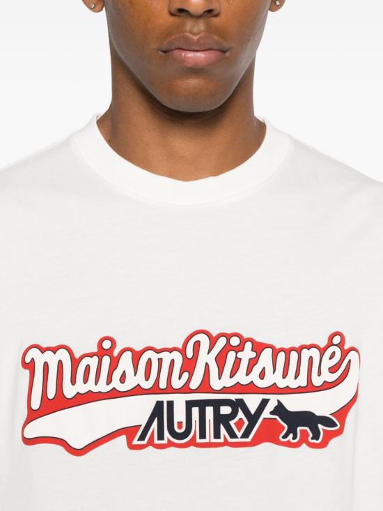 25FW 오트리 X 메종키츠네 반팔 티셔츠 TSPX MK2W White - AUTRY X MAISON KITSUNE