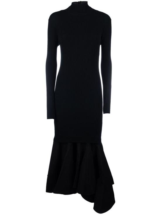 24FW 보테가베네타 미디 원피스 797513 V4MK01000 Black