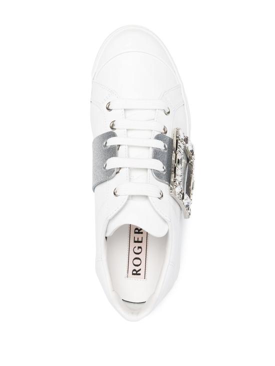 25FW 로저비비에 비브 스케이트 글리터 스트라스 버클 스니커즈 RVW54230520 LXQB001 SILVER - ROGER VIVIER