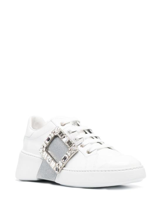 25FW 로저비비에 비브 스케이트 글리터 스트라스 버클 스니커즈 RVW54230520 LXQB001 SILVER - ROGER VIVIER