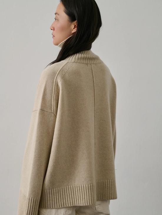 25FW 쉐르 터틀넥 PUL1518WILLIAM ECR1924W Beige - SOEUR