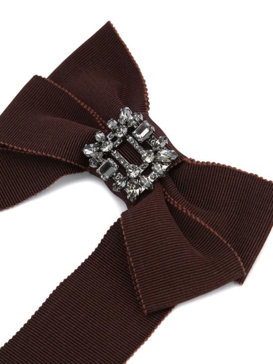 25FW 로저비비에 헤어 액세서리 REWAC360100 ARHS601 Brown - ROGER VIVIER