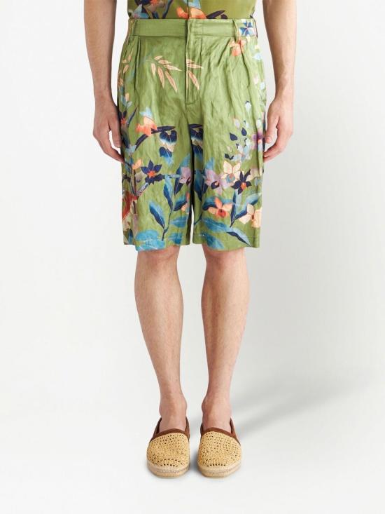  에트로 숏팬츠 1W774 41170500 Green - ETRO